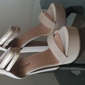 Nude platform sandals